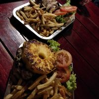 The peanut butter hamburger and the pineapple one. Both amazing! at Brunch de Salento in Salento