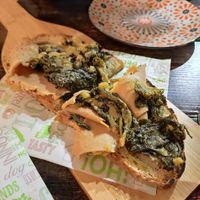 Crostone Mortadella e Pistacchio at Nu Mar e Vin - Vineria Flegrea in Naples