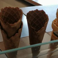 Vegan cones at Shepherds Ice Cream in Abergavenny