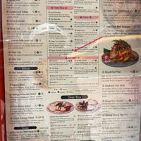 Menu (note vegan item, which is highlighted) at Charoen Krung in New York City