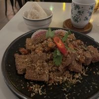 Fried tofu   at Charoen Krung in New York City