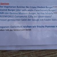 Vegan Dishes on the menu at Deichkombüse in Neuharlingersiel
