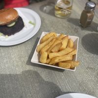 Hand cut chips  at The Pickled Palm - Puerta del Sol in Fuerteventura