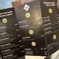 Menu  at Swing Kitchen in Zurich