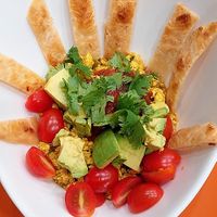 Tofu scramble Mex style with avocado and black beans at Salisbury House at Bethany Beach in Frankford