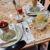 Fruit & nut parfait to start breakfast at Salisbury House at Bethany Beach in Frankford