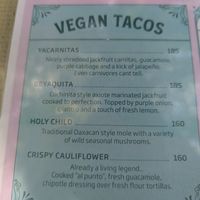 Menu at Sanchez in Playa Del Carmen
