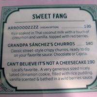 Menu at Sanchez in Playa Del Carmen