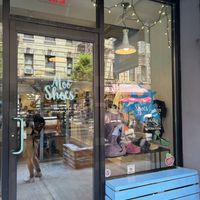 outside   at MooShoes in New York City