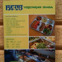 Menu Board at Dhaba Beas - Tynska in Prague