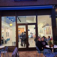 Outside at Blue Cow Ice Cream Co. in Fredericksburg