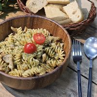 Vegan chicken fussili at On The Move in Seoul