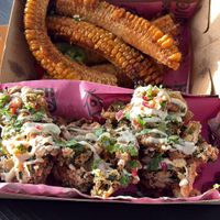 Corn ribs & cabbage fritters   at Smashbird in Galway