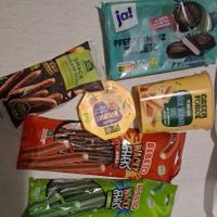 Some of the snacks we bought at REWE Voll Pflanzlich in Berlin