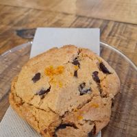 Vegan cookie: chocolate and orange. It was salty and sweet, tasty! at Swallow - Specialty Coffee & Houseplants in Alicante