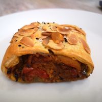 Vegan Sausage Roll at Maeve's Tea Room in Woodbridge