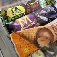 Ready wrapped Magnums   at Lex's Cafe in Hove