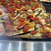 Pizza with mixed grilled vegetables   at BONA in Rome