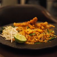 Pad Thai with Tempura Enoki Mushrooms  at Mercy Republic in Bangkok