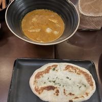 Curry and naan  at Mercy Republic in Bangkok