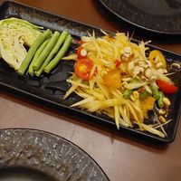 Papaya salad (spicy!) at Mercy Republic in Bangkok