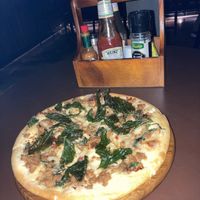 Khaprao plant based meat pizza   at Mercy Republic in Bangkok