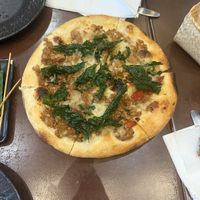 Krapow plant pizza  at Mercy Republic in Bangkok