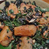 Fried eggplant at Dana Vegan House in Hanoi