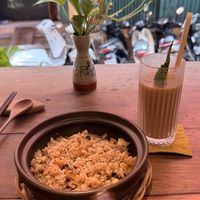 Rice claypot with added tofu  at Dana Vegan House in Hanoi