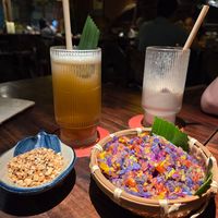 Sticky rice and apricot juice at Dana Vegan House in Hanoi