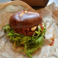 Beastmode burger at The Cinnamon Snail in New York City