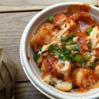 Kimchi tater tots at The Cinnamon Snail in New York City