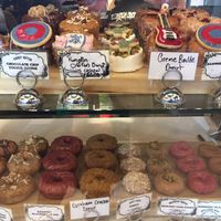 As every donut shop should be... :) at The Cinnamon Snail in New York City