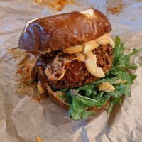 burger at The Cinnamon Snail in New York City