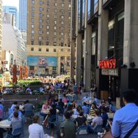 Outdoor seating  at The Cinnamon Snail in New York City
