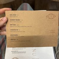 Cocktails menu   at People Of Tomorrow in New Delhi