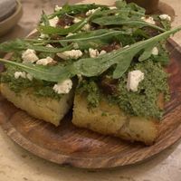 Focaccia with vegan feta   at People Of Tomorrow in New Delhi