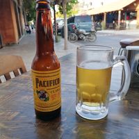 Cool beer while eating and people watching! at Mem al Mare in Cancun
