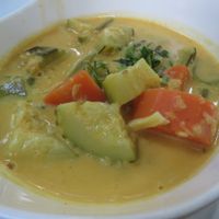 Vegetable Curry II (vegan): the veggies & sauce at Restaurant Café Kostbar in Saarbrucken