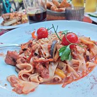 Vegan pasta at Restaurant Café Kostbar in Saarbrucken