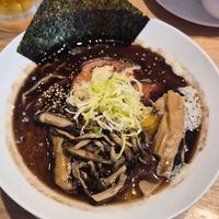 Vegan ramen with extra mushrooms and dark garlic oil at Parco Ramen in Collingwood