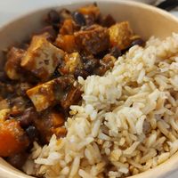 Plat du jour: chilli sin carne at Bio Fred in Geneva