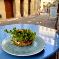 Cajun sandwich at Bio Fred in Geneva