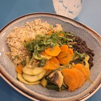 Dahl com lentilhas e espinafre at Bio Fred in Geneva