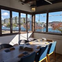 View of the Onomichi waterfront at Komedoko Shokudo - こめどこ食堂 in Hiroshima