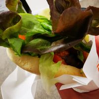 Vegan burger at Arepa's Factory in Brussels