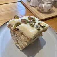 Pistachio cake   at Jessie's  in Pitlochry