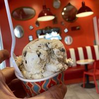 Vegan ice cream, cocanut caramel chip at OddFellows  in New York City
