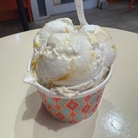 Coconut based mango ice cream  at OddFellows  in New York City