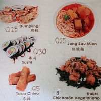 Menu at El Rincon Del Sabor Y Salud in Guatemala City